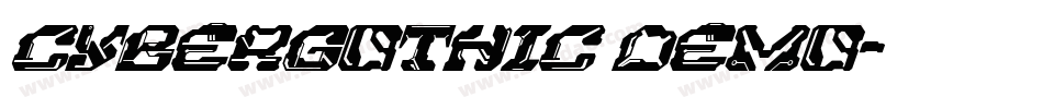 CyberGothic Demo字体转换